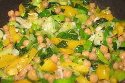 Заправка к рису, пасте из порея и перца