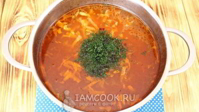 борщ без картошки с фасолью