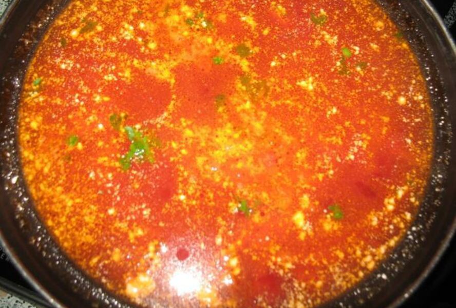 Борщ Для любимого на курином бульоне