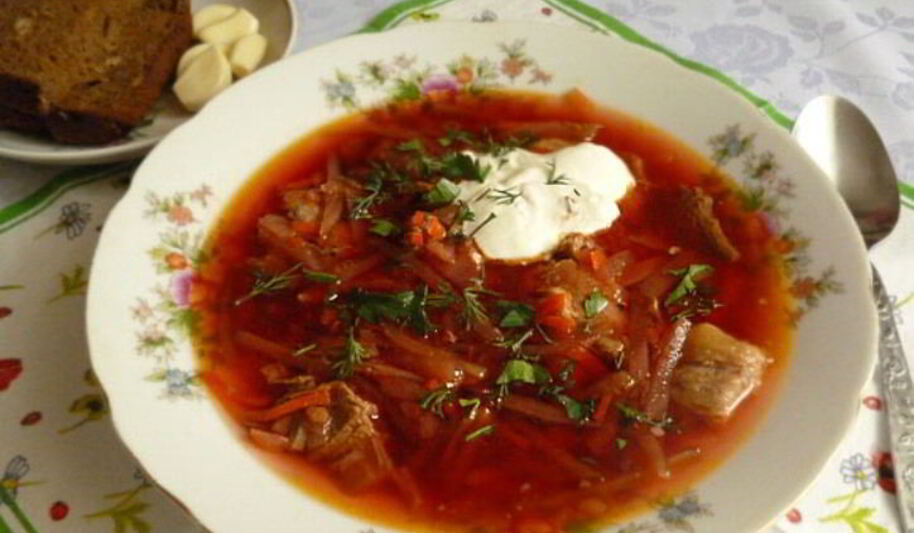 Рецепт борща из конины