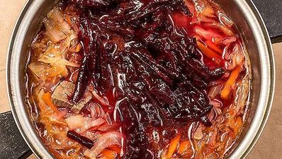 борщ с чесноком