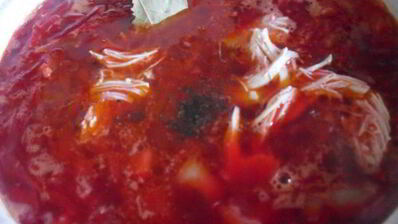 борщ с фасолью и яблоками