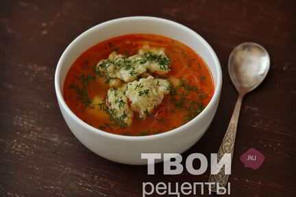 Борщ с галушками