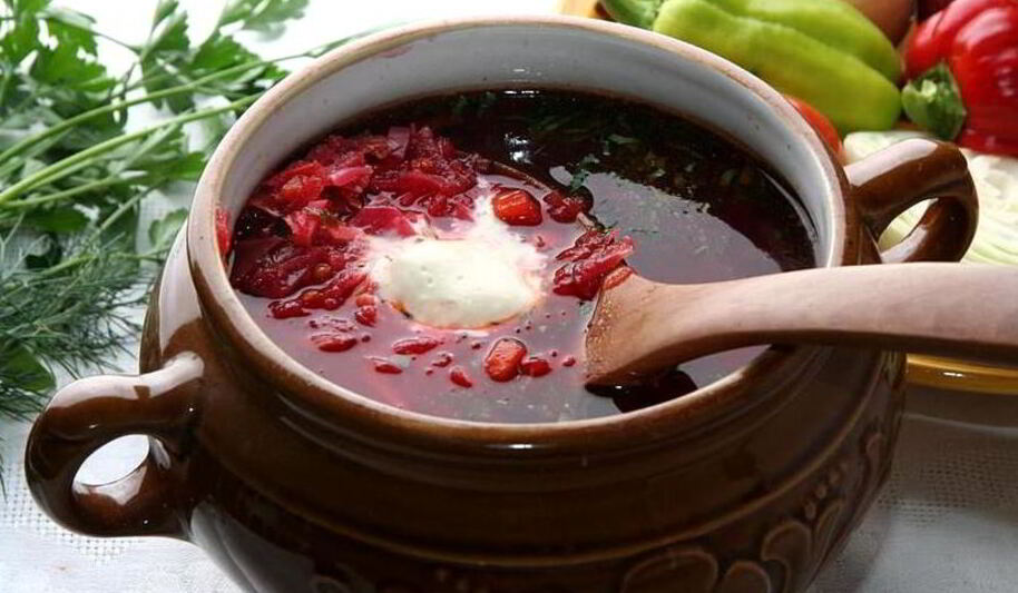 Рецепт борща с грибами и фасолью