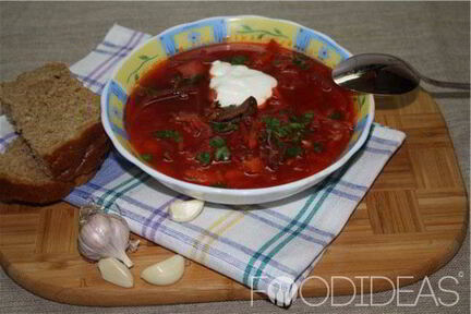 Борщ с грибами