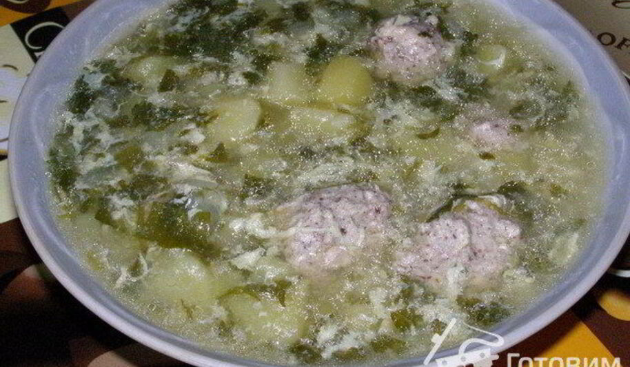 Рецепт борща со щавелем и фрикадельками