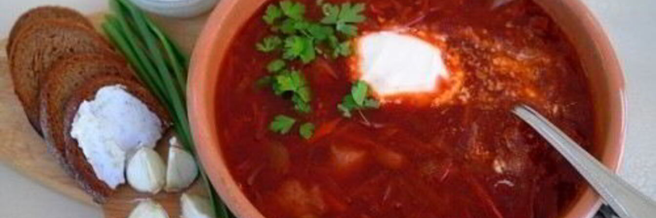 Борщ со свининой и свеклой