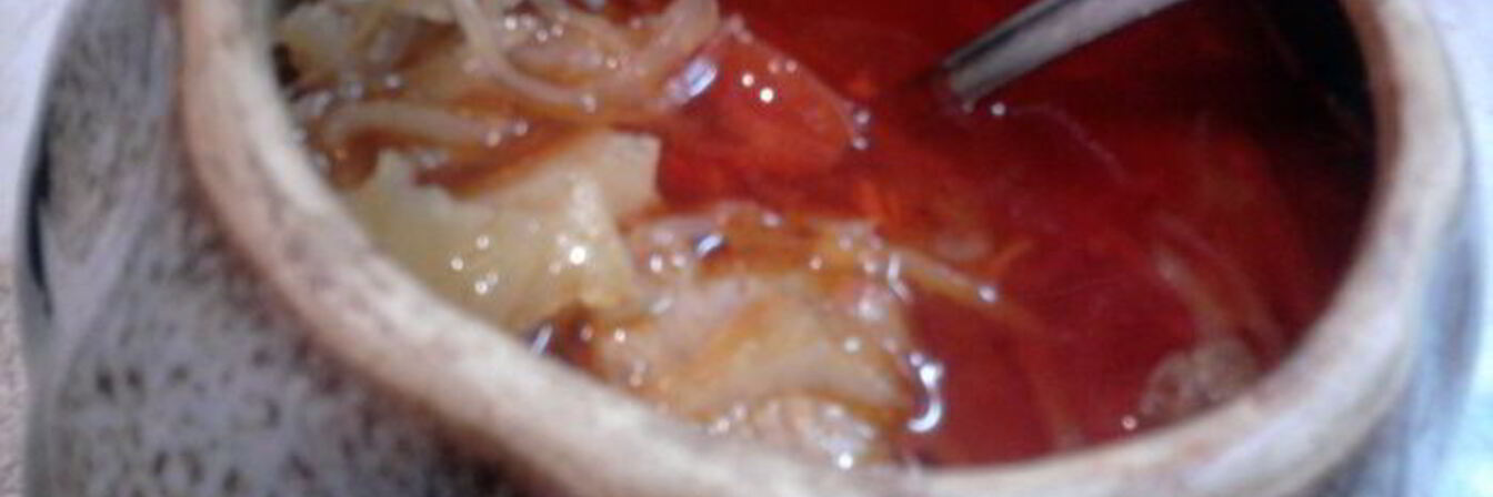 Борщ в горшочках