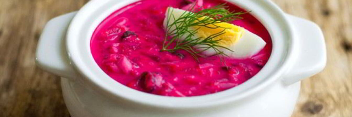 Холодный диетический борщ
