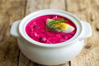 Холодный диетический борщ