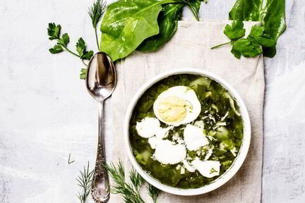 Холодный щавелевый борщ