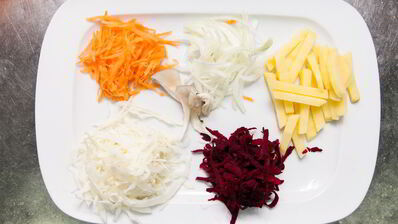 постный борщ с белыми грибами и фасолью