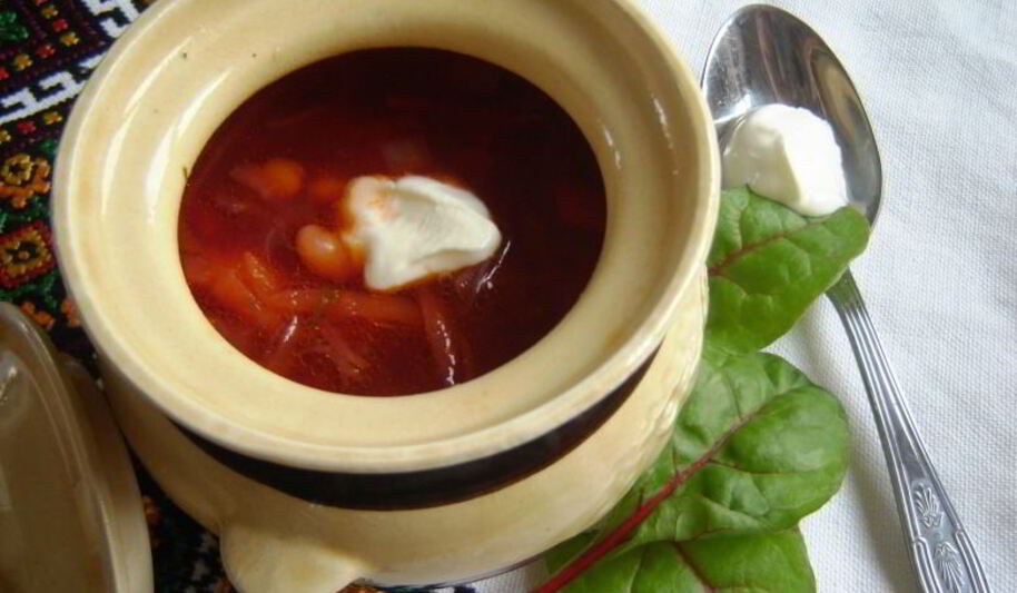 Рецепт постного борща с черносливом