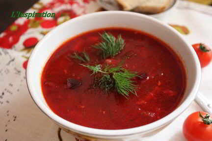 Постный борщ с фасолью