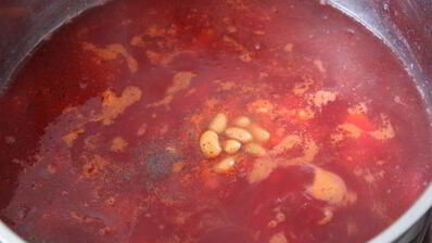 постный борщ с фасолью