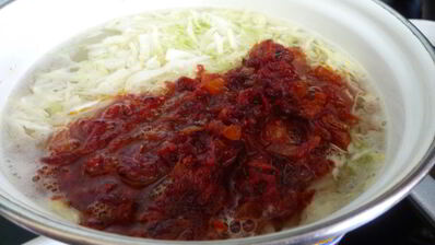 постный борщ с килькой в томате