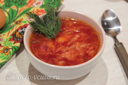 Постный борщ