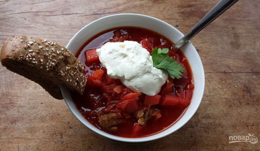 Рецепт простого борща со свеклой