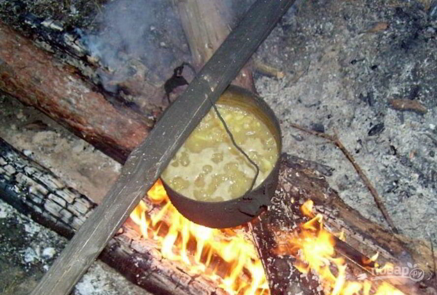 Гороховый суп на костре