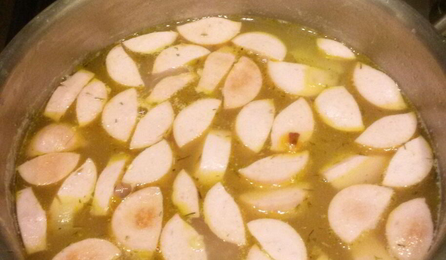 Рецепт горохового супа с копченой колбасой