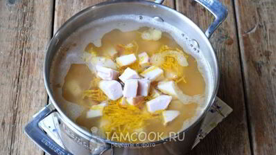 гороховый суп с копченой курицей