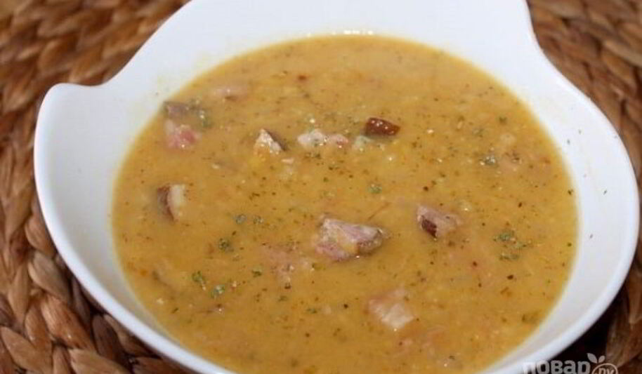Рецепт супа горохового с копченостями