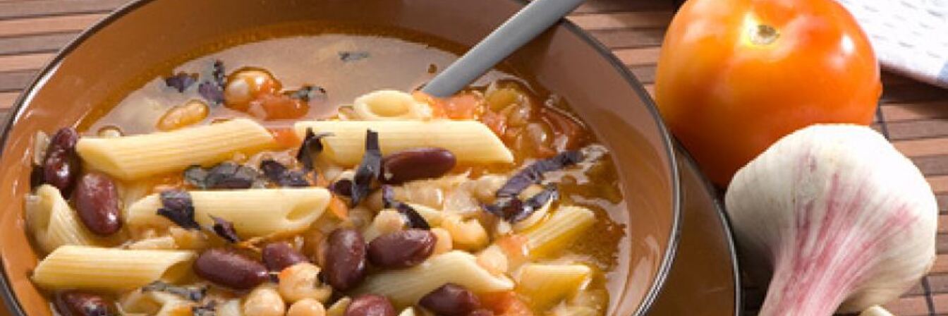 Итальянский фасолевый суп с макаронами