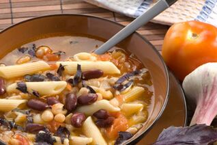 Итальянский фасолевый суп с макаронами