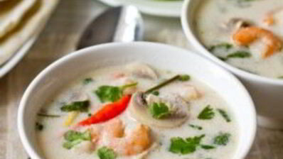 кокосовый суп с креветками