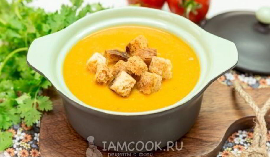 Рецепт крема-супа из красной чечевицы без картофеля