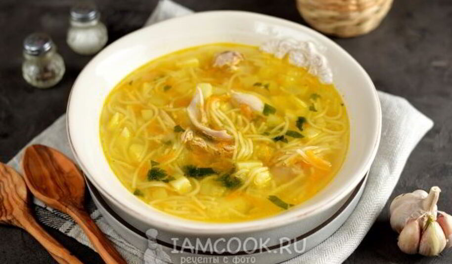 Рецепт куриного супа с кабачком и вермишелью