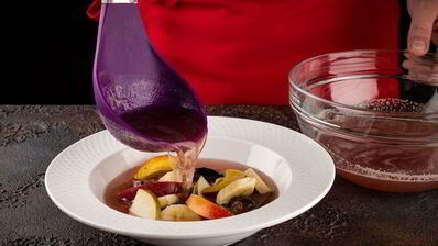 десертная окрошка с нектаринами