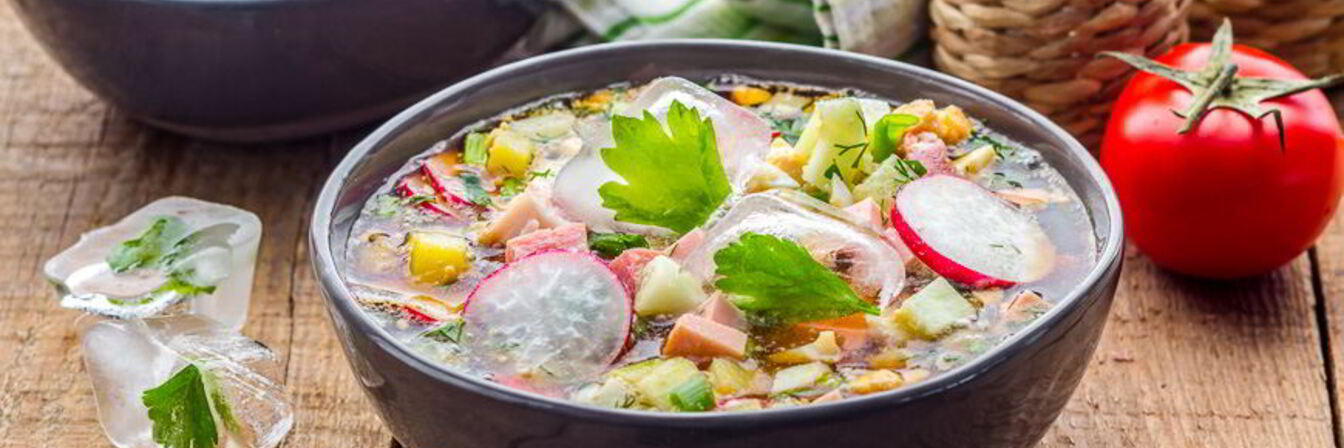 Домашняя окрошка на квасе