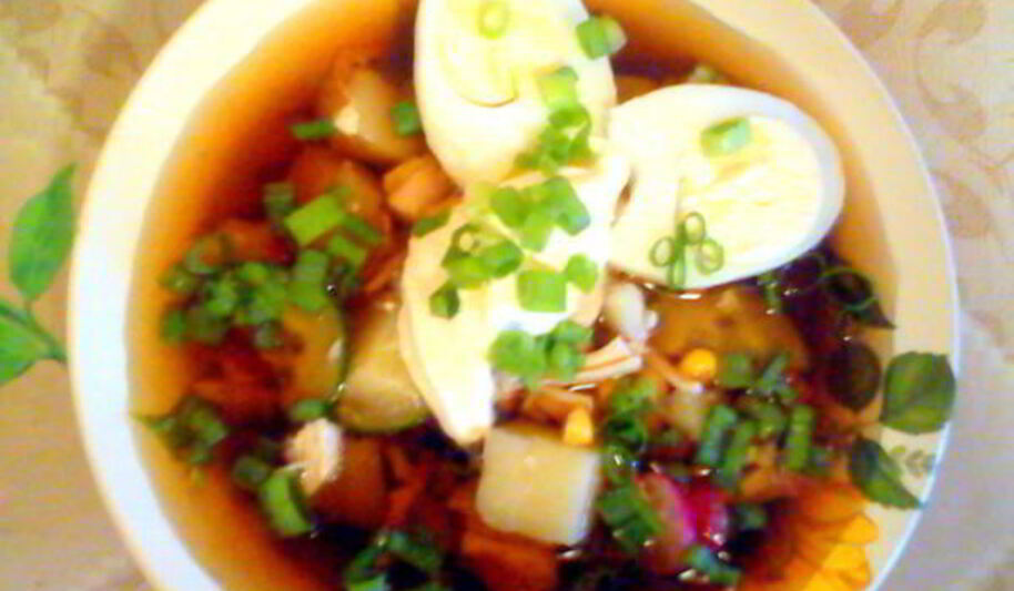 Рецепт окрошки майской фантазия