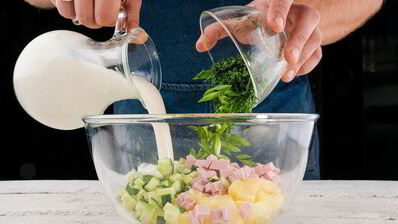 окрошка на кефире