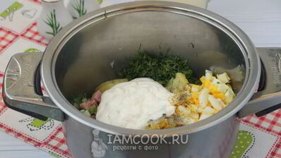 окрошка на сыворотке и сметане