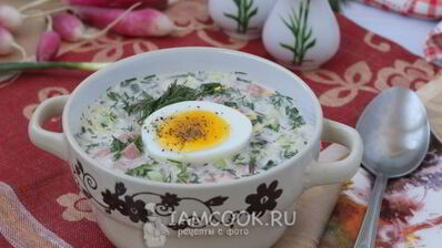 окрошка на сыворотке и сметане