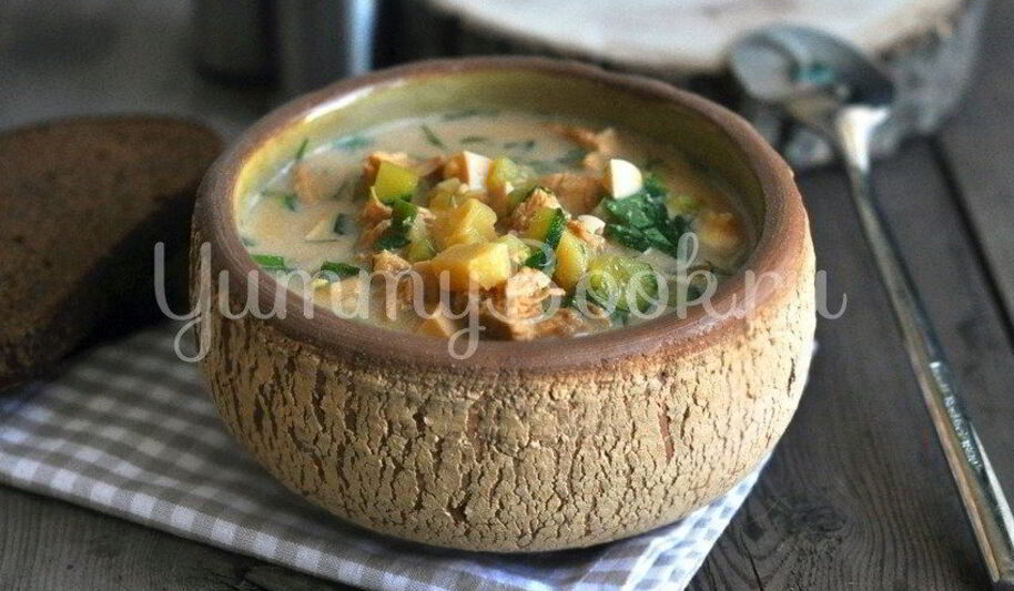 Рецепт окрошки с курицей на квасе