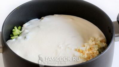 окрошка с мясом на кефире