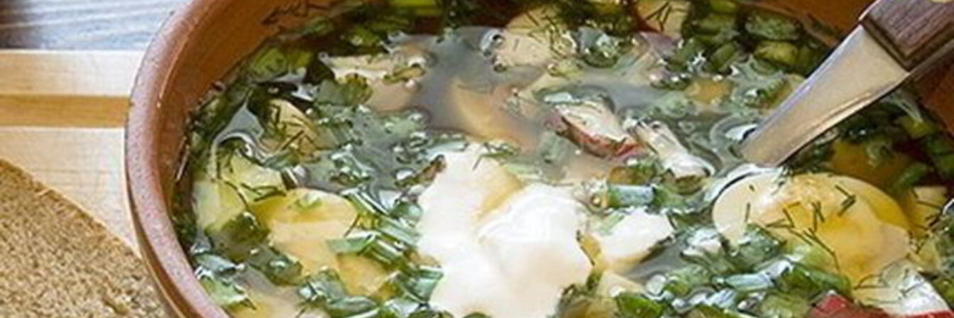 Окрошка с селедкой