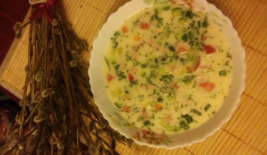 Рецепт окрошки весенней