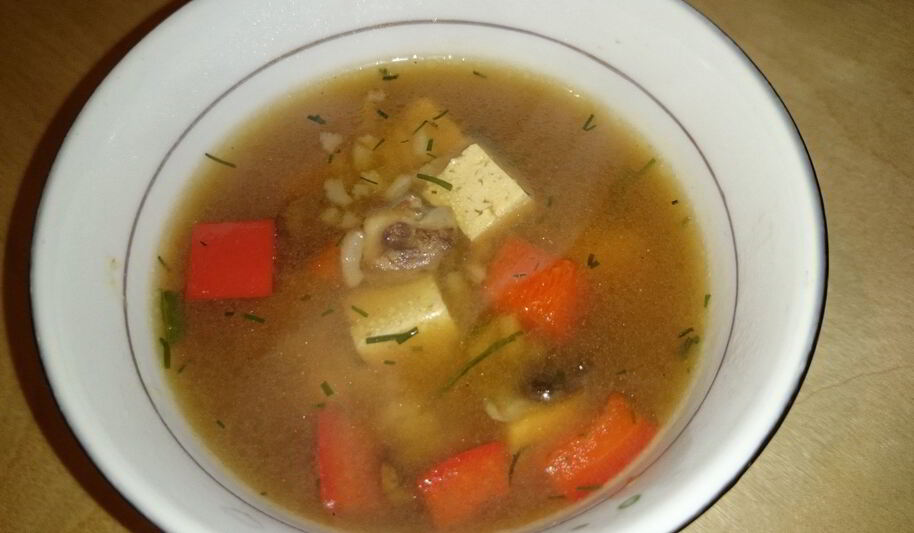 Рецепт острого японского супа с тофу