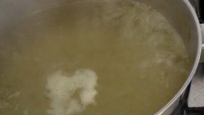 минестроне с рыбой и спагетти