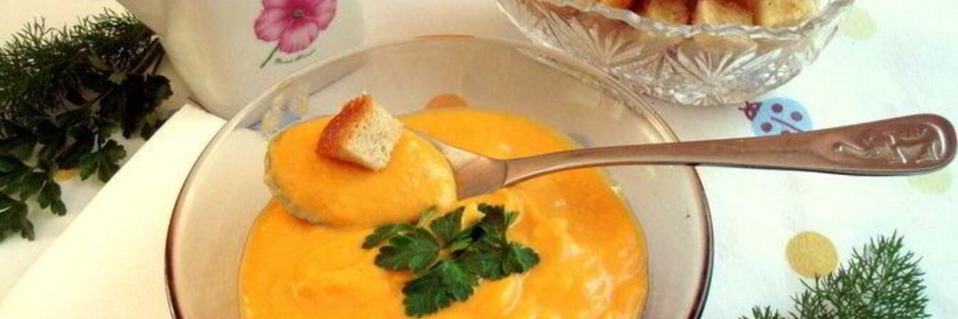 Овощной крем-суп с имбирем