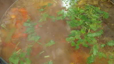 овощной суп из баранины с эстрагоном