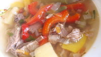 овощной суп из баранины с эстрагоном