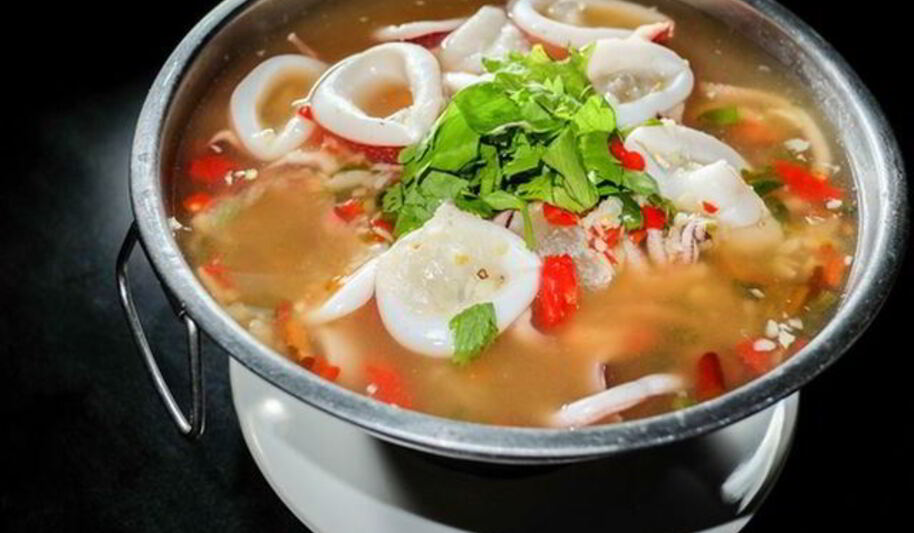 Рецепт овощного супа с кальмарами