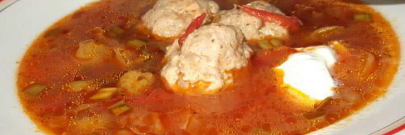 Суп овощной с фрикадельками