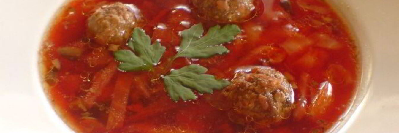 Супчик из овощей и фрикадельки