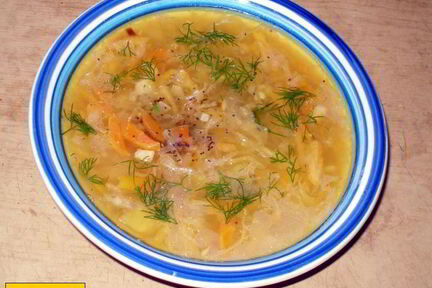 Постные щи из квашеной капусты